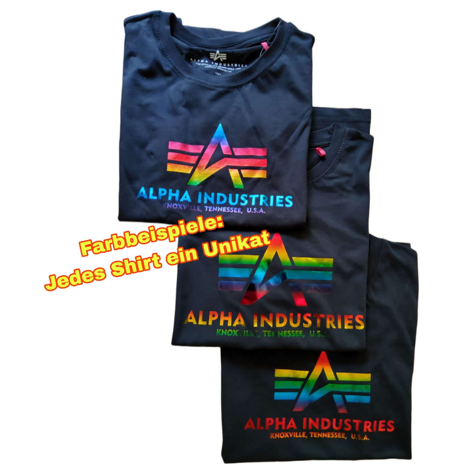 Alpha Industries Camiseta Estampada - Dark Petrol/azul Petróleo
