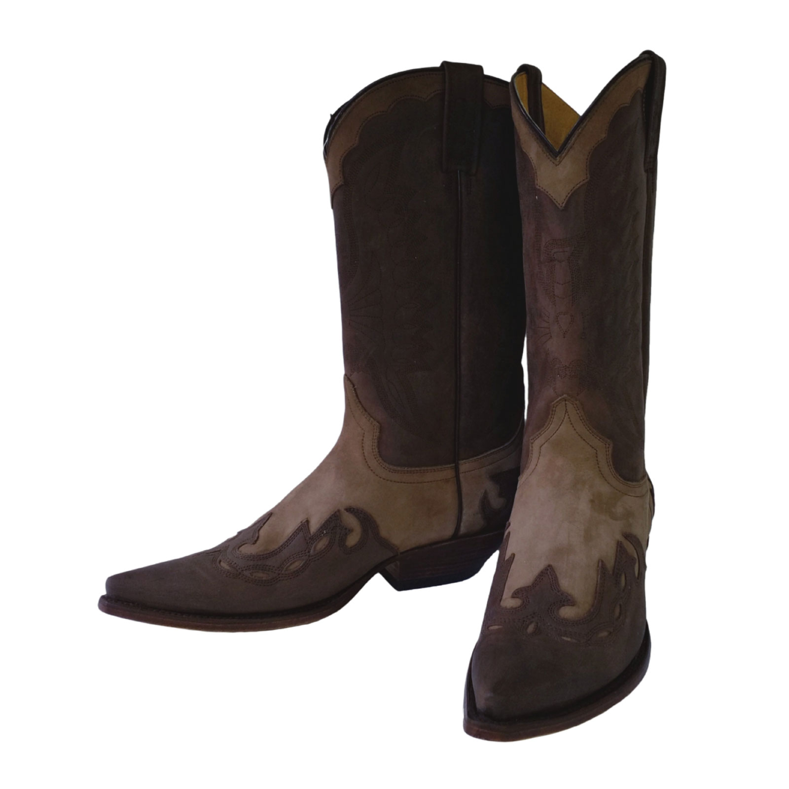 Rancho Mezcalero Herren Westernstiefel Illinois braun Nubuk kleine optische  Fehler