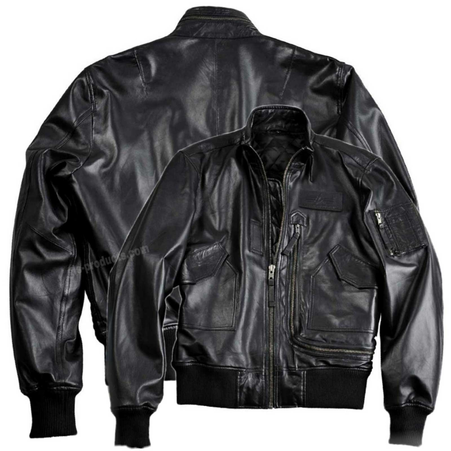 Alpha Industries Engine Leather Jacket, Cult Leather Jacket | eBay