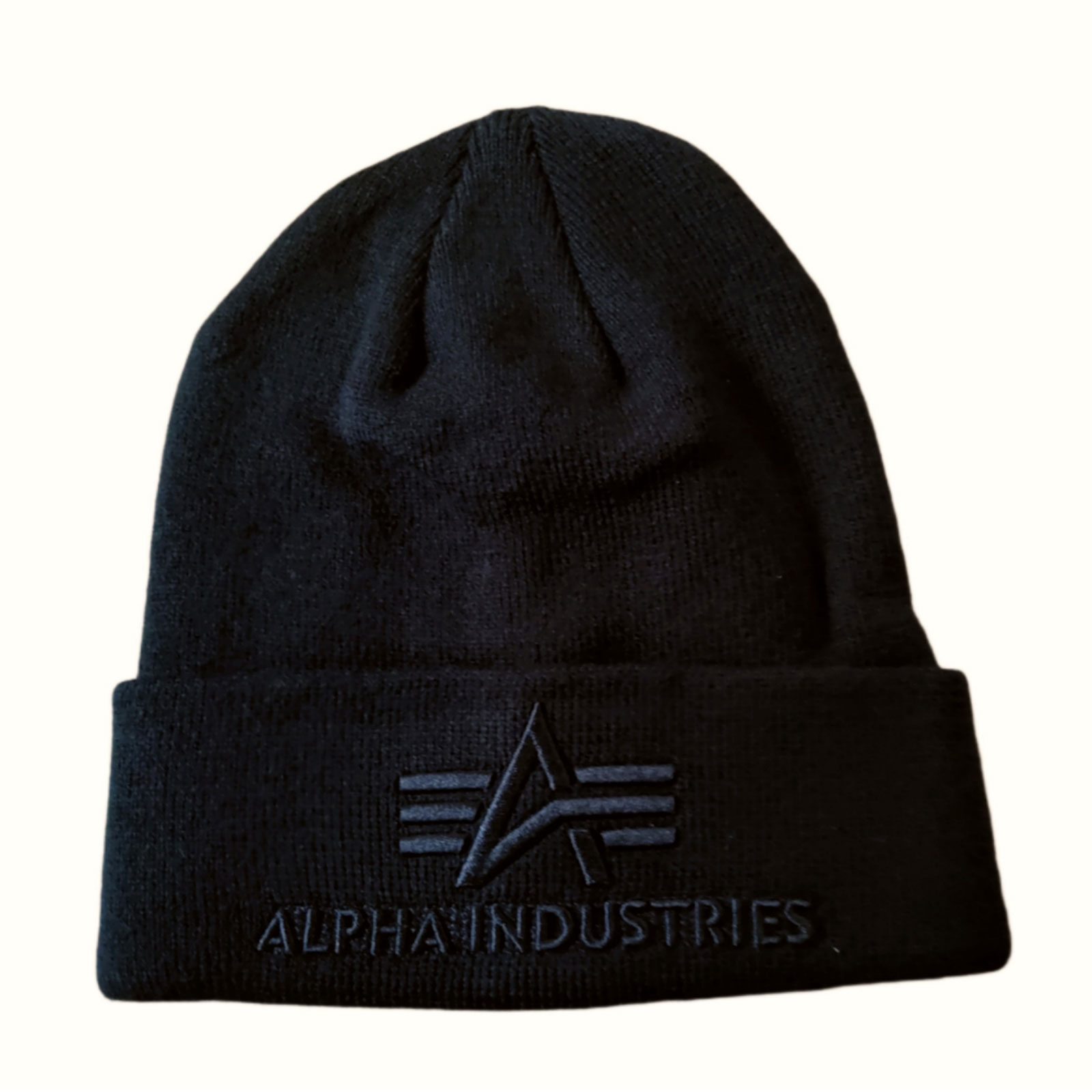 Alpha Industries Herren Mütze Strickmütze Stickerei 3D Beanie 
