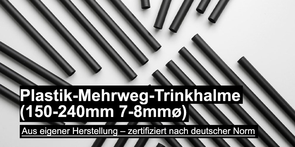 Plastik Mehrweg Trinkhalme