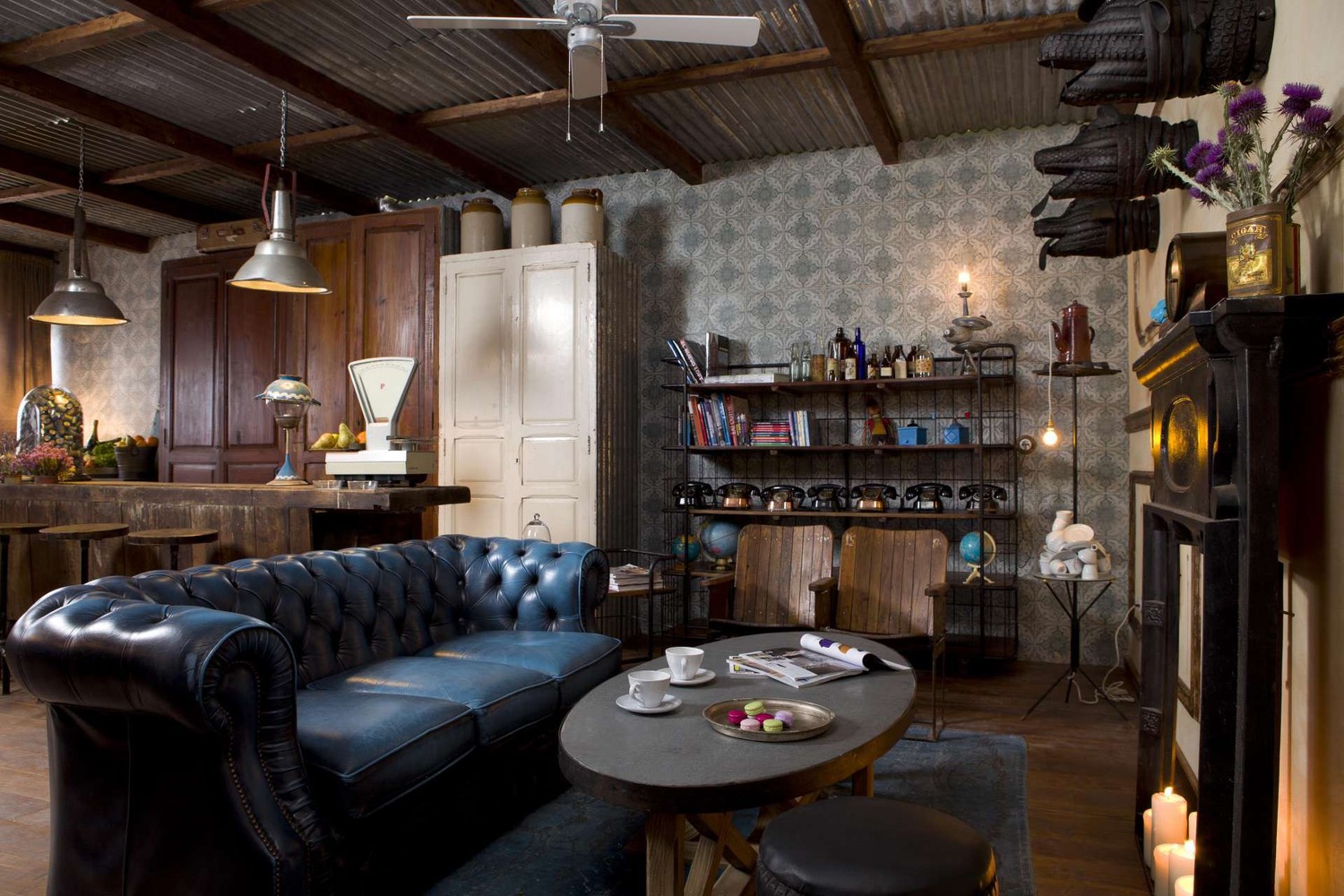 Bodenfliesen Vintage Wandfliesen Retro 45x45cm Fliese Weiß Blau FS3