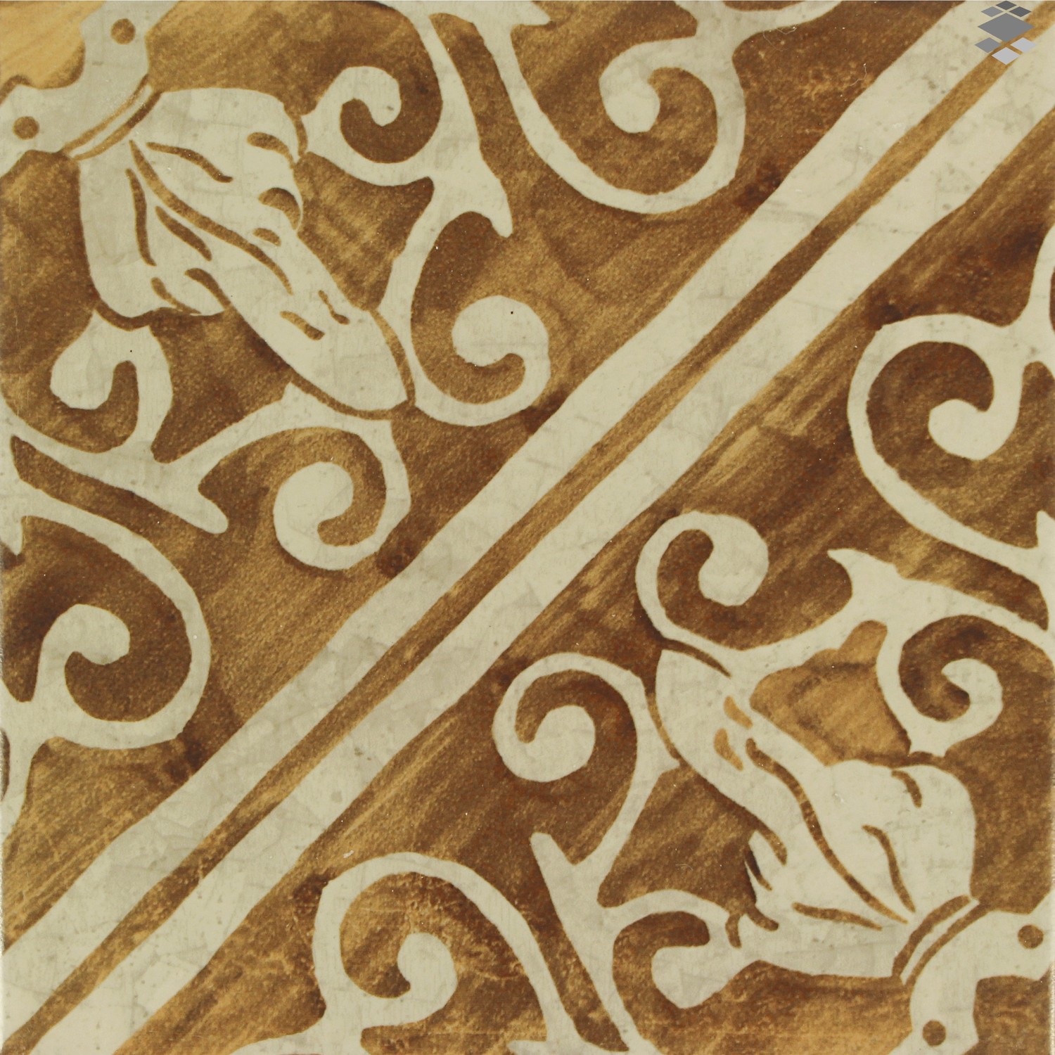 Bodenfliese Küche ocker mediterrane Fliese maurisch 20x20cm Lisboa