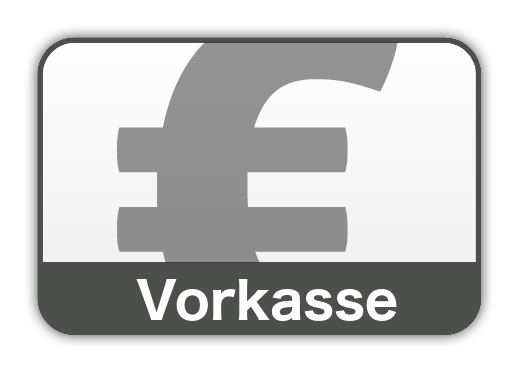 Vorkasse Zahlungsmethode mit Euro-Symbol