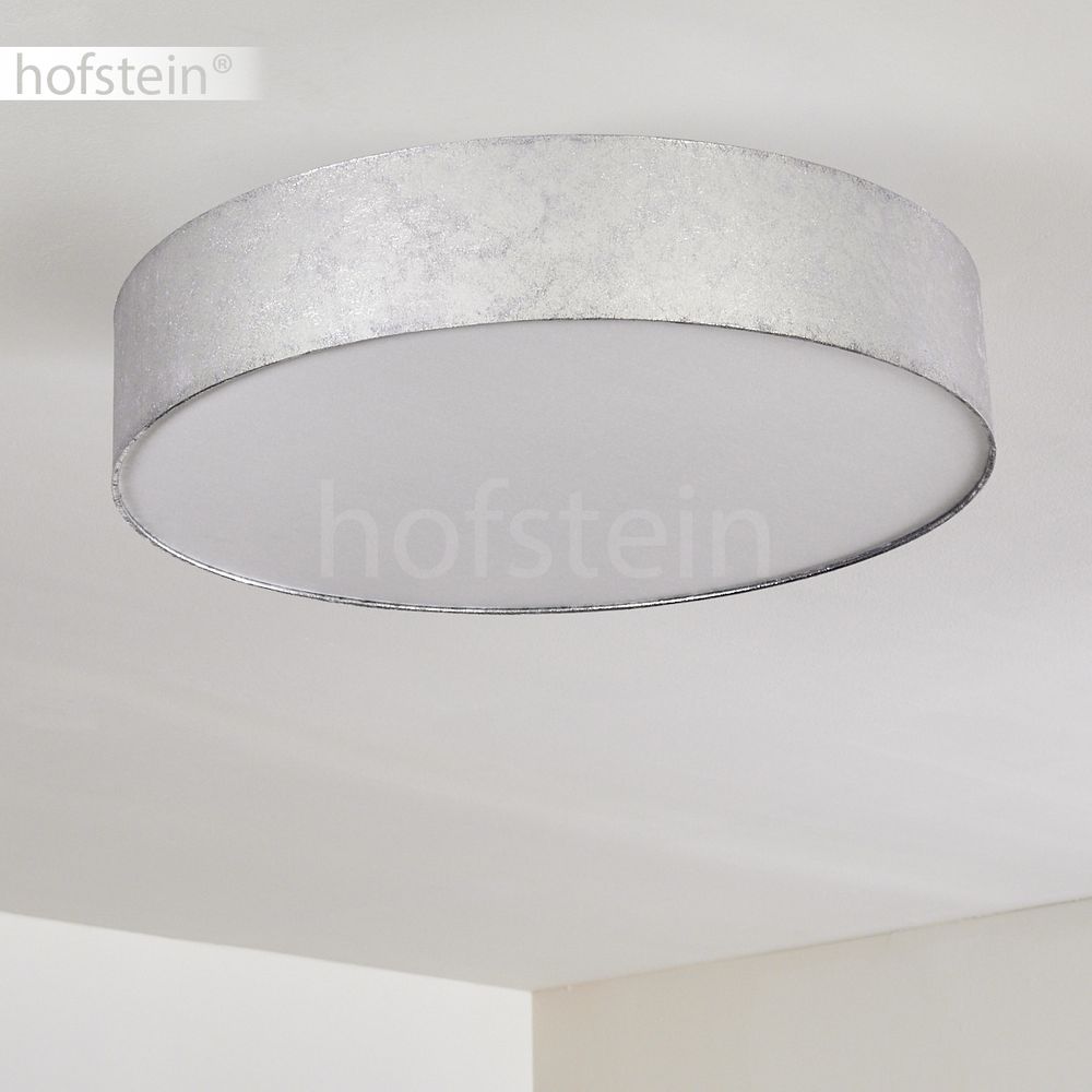 Decken Design Lampe Schlaf Ess Zimmer Fluter Wohn Büro Leuchte silber Stoff 60cm