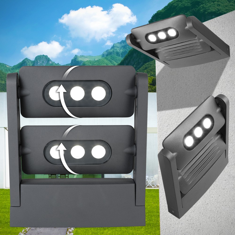 Außenwandleuchte Design LED Wandleuchte Hof Wand Lampen Aussen Leuchten