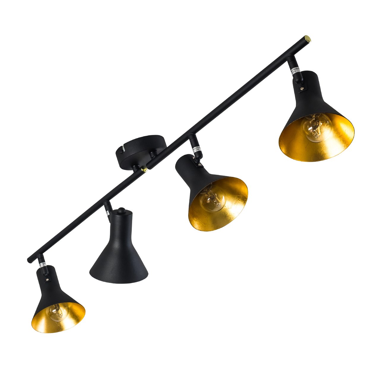 Design Deckenstrahler Dielen Flur Küchen Schwarz//Gold Lampen Schlaf Wohn Zimmer