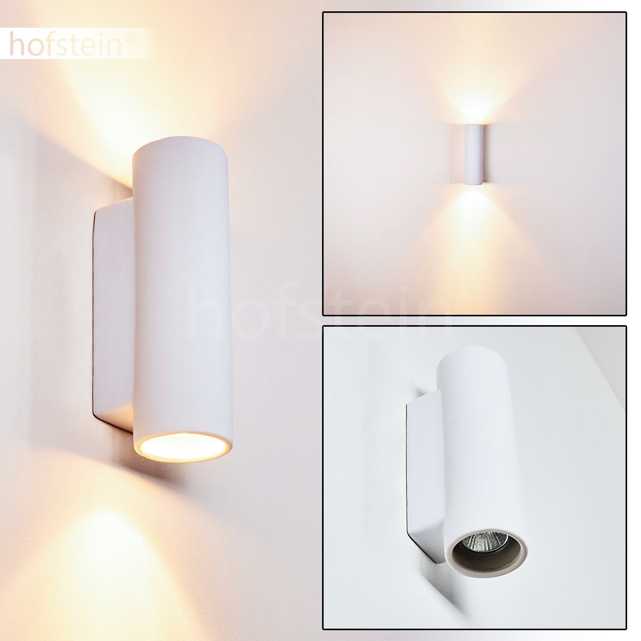 Flur Dielen Wand Lampen bemalbar Up Down Wohn Schlaf Zimmer Leuchte Keramik weiß