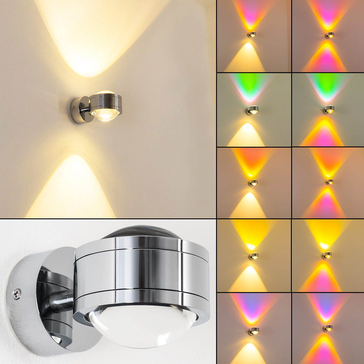 Wand Strahler LED Up Down Flur Leuchten Schlaf Wohn Zimmer Wand Strahler LED Up Down Flur Leuchten Schlaf Wohn Zimmer