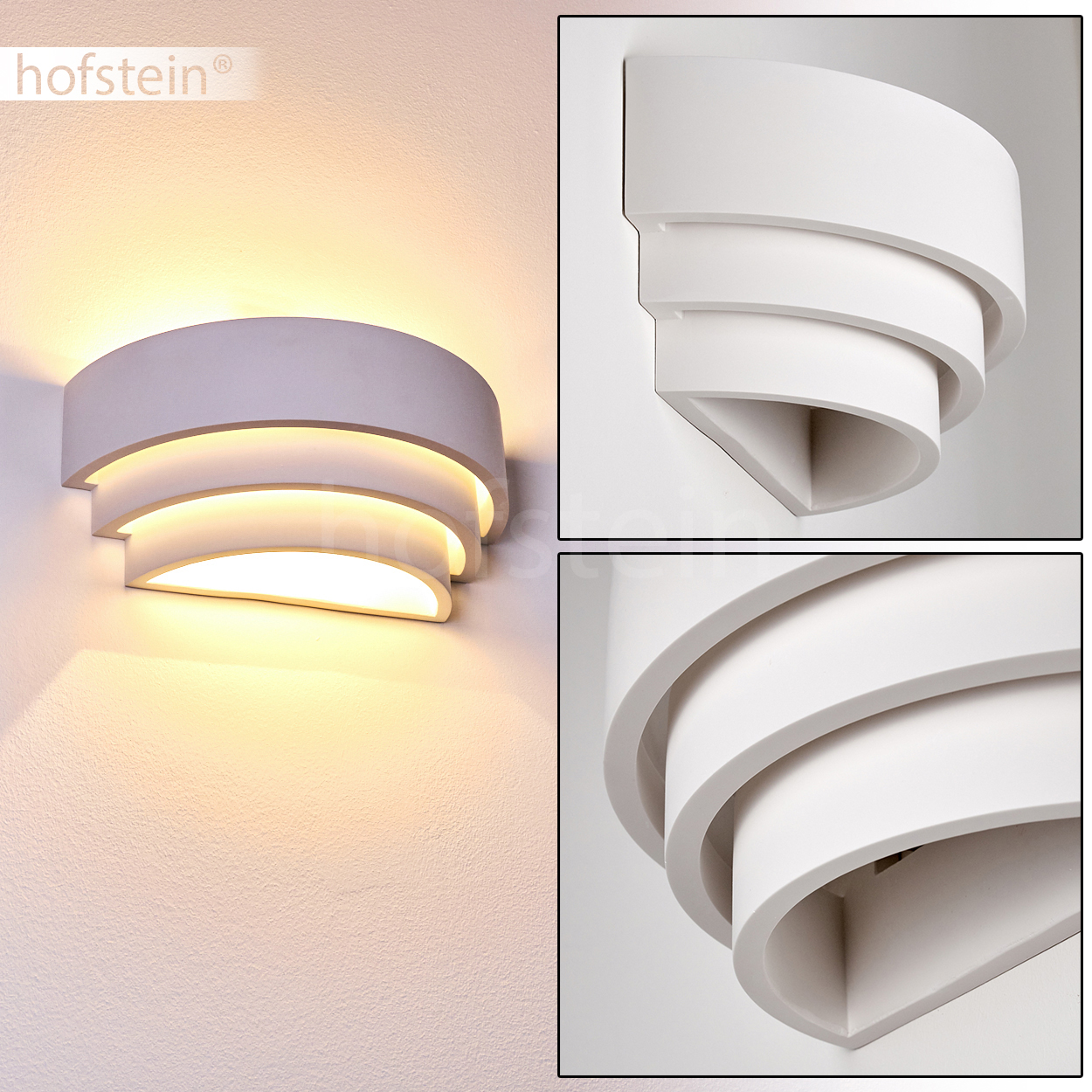 Wohn Schlaf Zimmer Beleuchtung Wand Lampen Keramik weiß Up & Down Flur