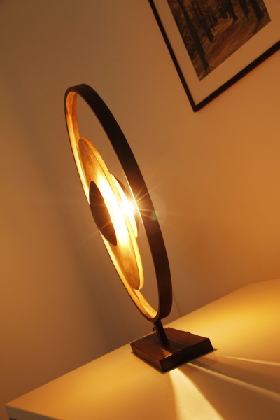 Tisch Leuchte Design Nachttisch Lampen goldfarben Wohn Schlaf Zimmer