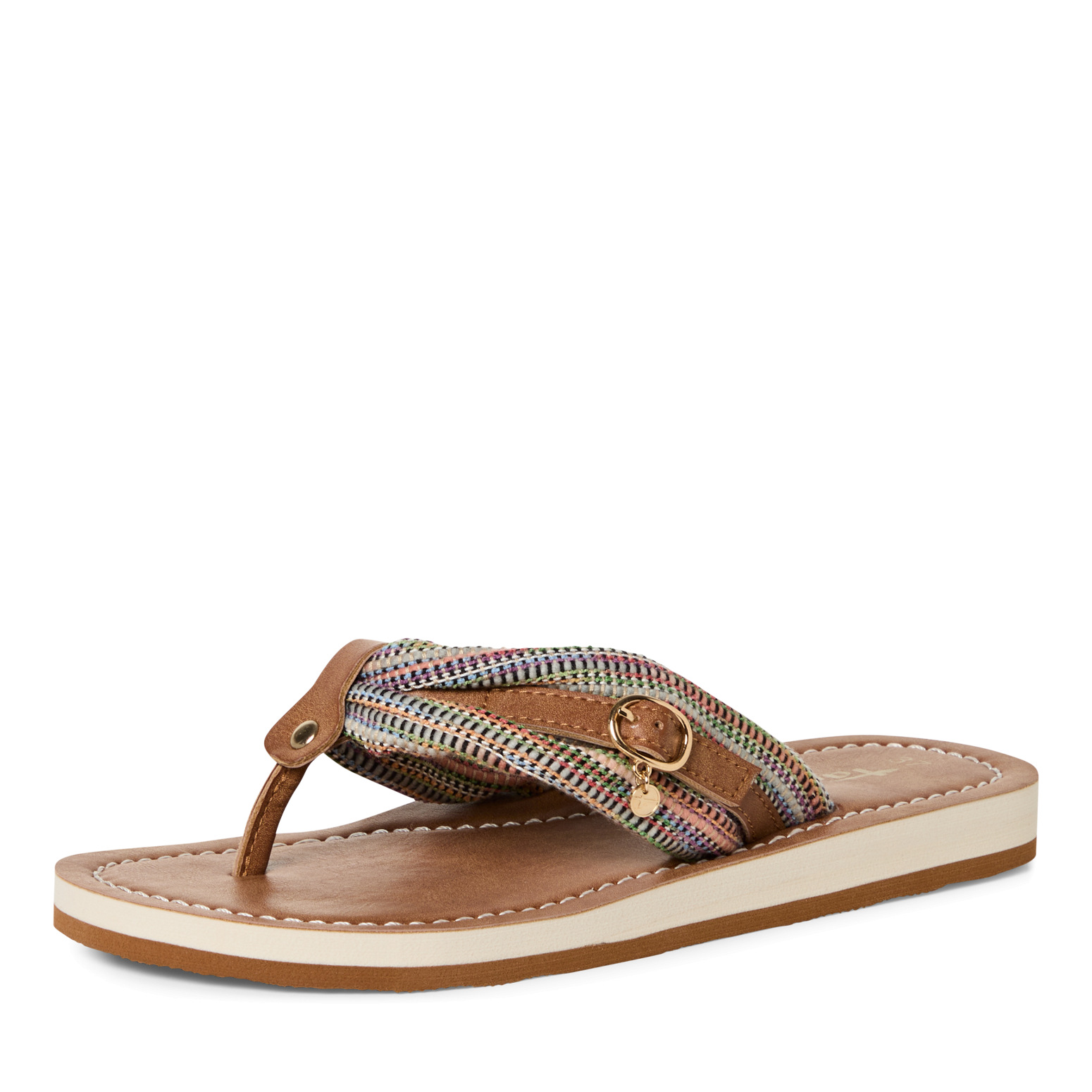 Tamaris Damen Tamaris Zehentrenner Schwarz Gold Zehentrenner Damen