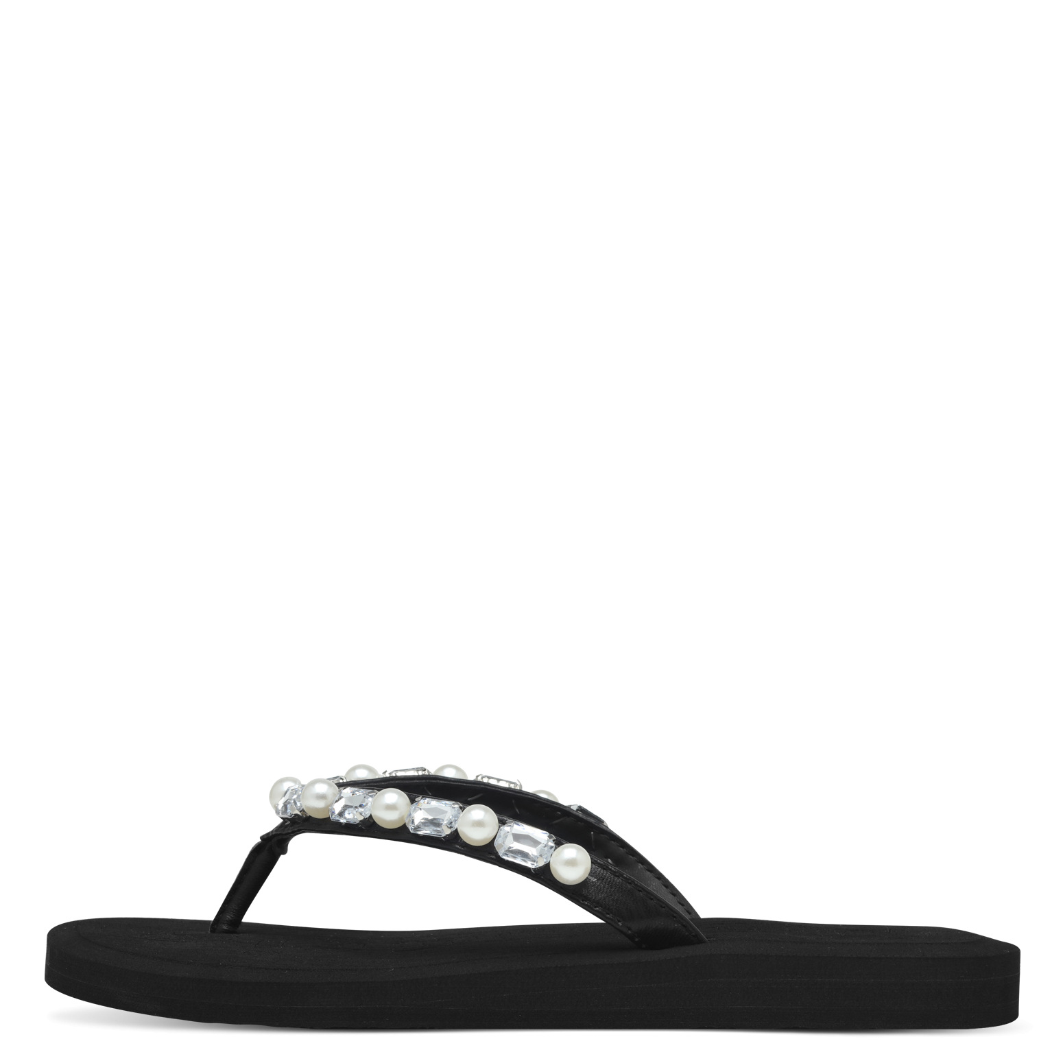 Tamaris Damen Zehentrenner Pantolette 1-27121-44-043 BLACK GLAM