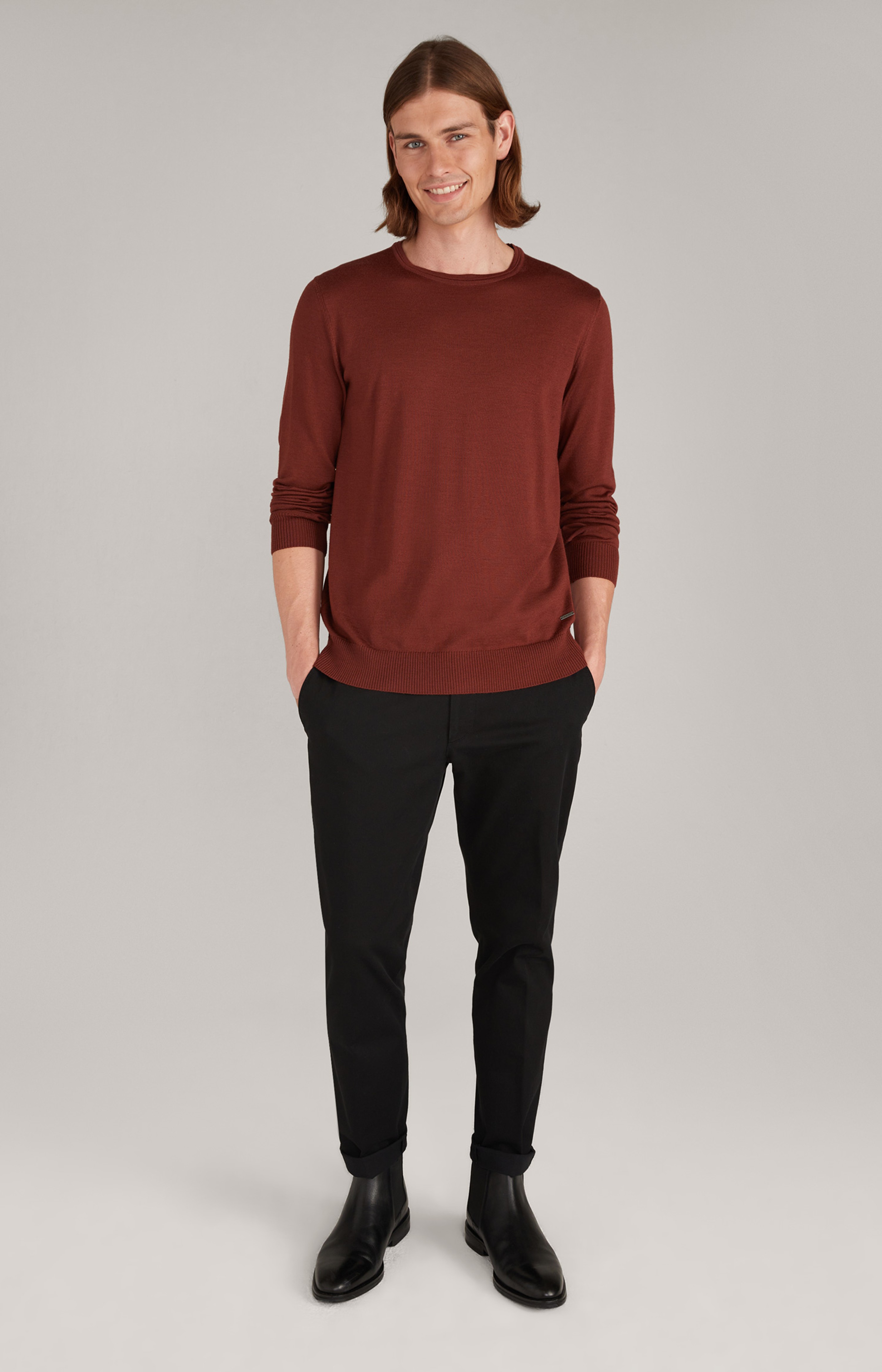 Joop! Herren Merino Pullover Denny mit Rundhals Dagis Das Modehaus