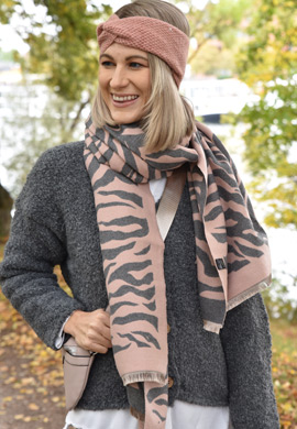 Schal mit Zebra Muster Look