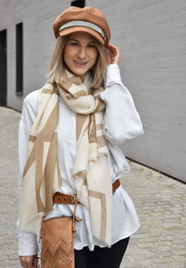 Bakerboy Schiebermütze mit Strassbesatz Look