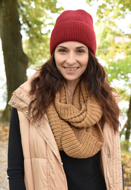 Unifarbener Feinstrick Loop Look