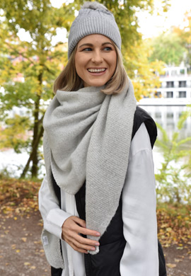 Strick Dreiecktuch meliert Look