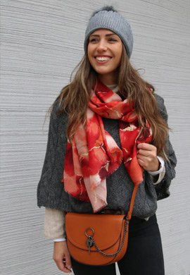 Schal Marmor Muster Metallic Details Look