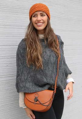 Strick Stirnband mit Zopfmuster Look