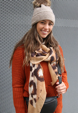 Schal mit Oversize Leoparden Print Look