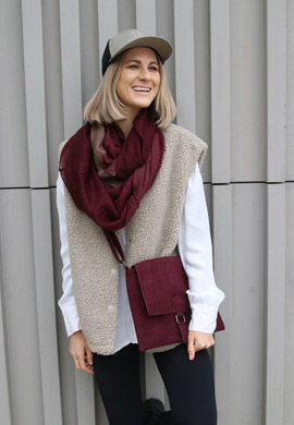 Glitzer Loop mit Farbverlauf Look