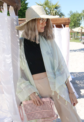 Leichter Poncho mit Ethno Muster Look