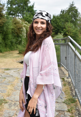 Leichter Poncho mit Ethno Muster Look