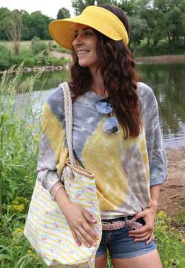Papierstroh Visor Cap Einfarbig Look