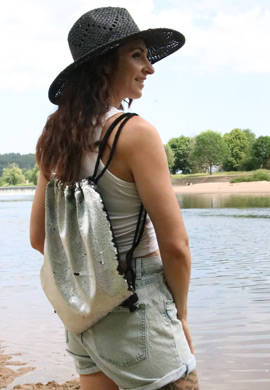 Turnbeutel mit Wendepailletten Look