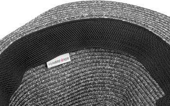 styleBREAKER klassischer Trilby Hut in Melange Optik mit Krempe, Papierhut, Strohhut, Unisex 04025018