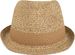 styleBREAKER klassischer Trilby Hut in Melange Optik mit Krempe, Papierhut, Strohhut, Unisex 04025018