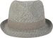 styleBREAKER klassischer Trilby Hut in Melange Optik mit Krempe, Papierhut, Strohhut, Unisex 04025018