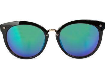 styleBREAKER Sonnenbrille mit Material-Mix-Rahmen in Katzenaugen Cat Eye Form und Nieten, Damen 09020071