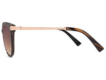 styleBREAKER Damen Sonnenbrille in Katzenaugen Cat-Eye Form, Kunststoff Vollrand Gestell und Metall Bügel 09020073