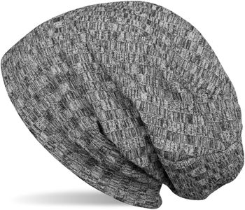 styleBREAKER warme Feinstrick Beanie Mütze mit Streifen Strick Muster und sehr weichem Fleece Innenfutter, Slouch Longbeanie, Unisex 04024108