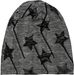 styleBREAKER Beanie Mütze mit Sterne Print, Melange Optik und Destroyed Vintage Look, Slouch Longbeanie, Unisex 04024110