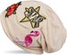 styleBREAKER Beanie Mütze mit Patches, Flamingo, Rosen, Star Stern Pailletten Patch, Slouch Longbeanie, Unisex 04024114