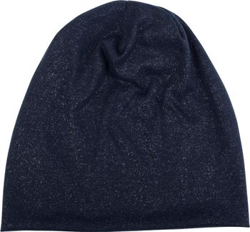 styleBREAKER Damen Beanie Mütze mit All Over Glitzer in Unifarben, Glitzermütze, Leichte Stoffmütze Einfarbig 04024117