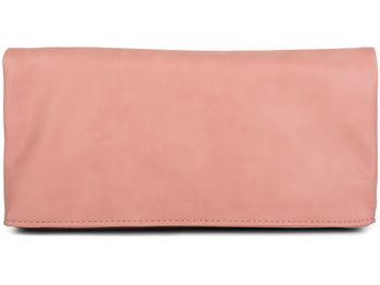 styleBREAKER Fold-Over-Clutch in Wildlederoptik mit Überschlag, 3-in-1 Tasche, Schulterriemen, Trageschlaufe, Schultertasche, Damen 02012190