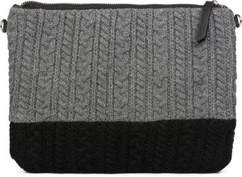 styleBREAKER Clutch Tasche mit Zopfmuster, abnehmbarer Schultergurt und Handschlaufe, Schultertasche, Abendtasche, Damen 02012202