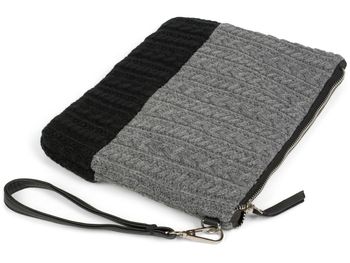 styleBREAKER Clutch Tasche mit Zopfmuster, abnehmbarer Schultergurt und Handschlaufe, Schultertasche, Abendtasche, Damen 02012202
