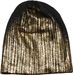 styleBREAKER warme Feinstrick Beanie Mütze mit Metallic Print und Fleece Innenfutter, Slouch Longbeanie, Unisex 04024132