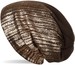 styleBREAKER warme Feinstrick Beanie Mütze mit Metallic Print und Fleece Innenfutter, Slouch Longbeanie, Unisex 04024132