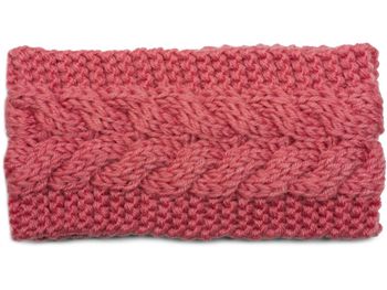 styleBREAKER Damen Stirnband Grobstrick mit Zopfmuster, gestrickt, Haarband, Headband 04026005