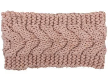 styleBREAKER Damen Stirnband Grobstrick mit Zopfmuster, gestrickt, Haarband, Headband 04026005