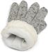 styleBREAKER Damen Handschuhe mit Strass und Fleece, warme Thermo Strickhandschuhe, Fingerhandschuhe, Winter 09010010