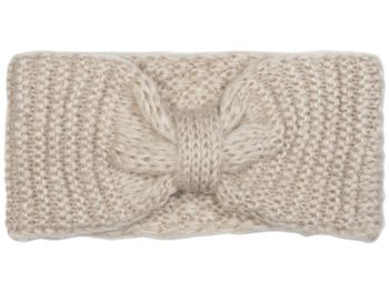 styleBREAKER Damen Strick Stirnband mit Schleife, Reiskorn Strick-Muster, Winter Haarband, Headband 04026006