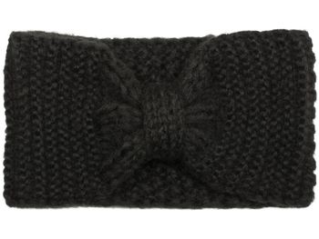 styleBREAKER Damen Strick Stirnband mit Schleife, Reiskorn Strick-Muster, Winter Haarband, Headband 04026006