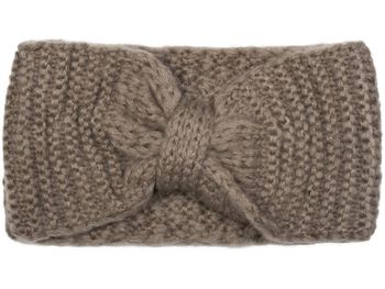 styleBREAKER Damen Strick Stirnband mit Schleife, Reiskorn Strick-Muster, Winter Haarband, Headband 04026006
